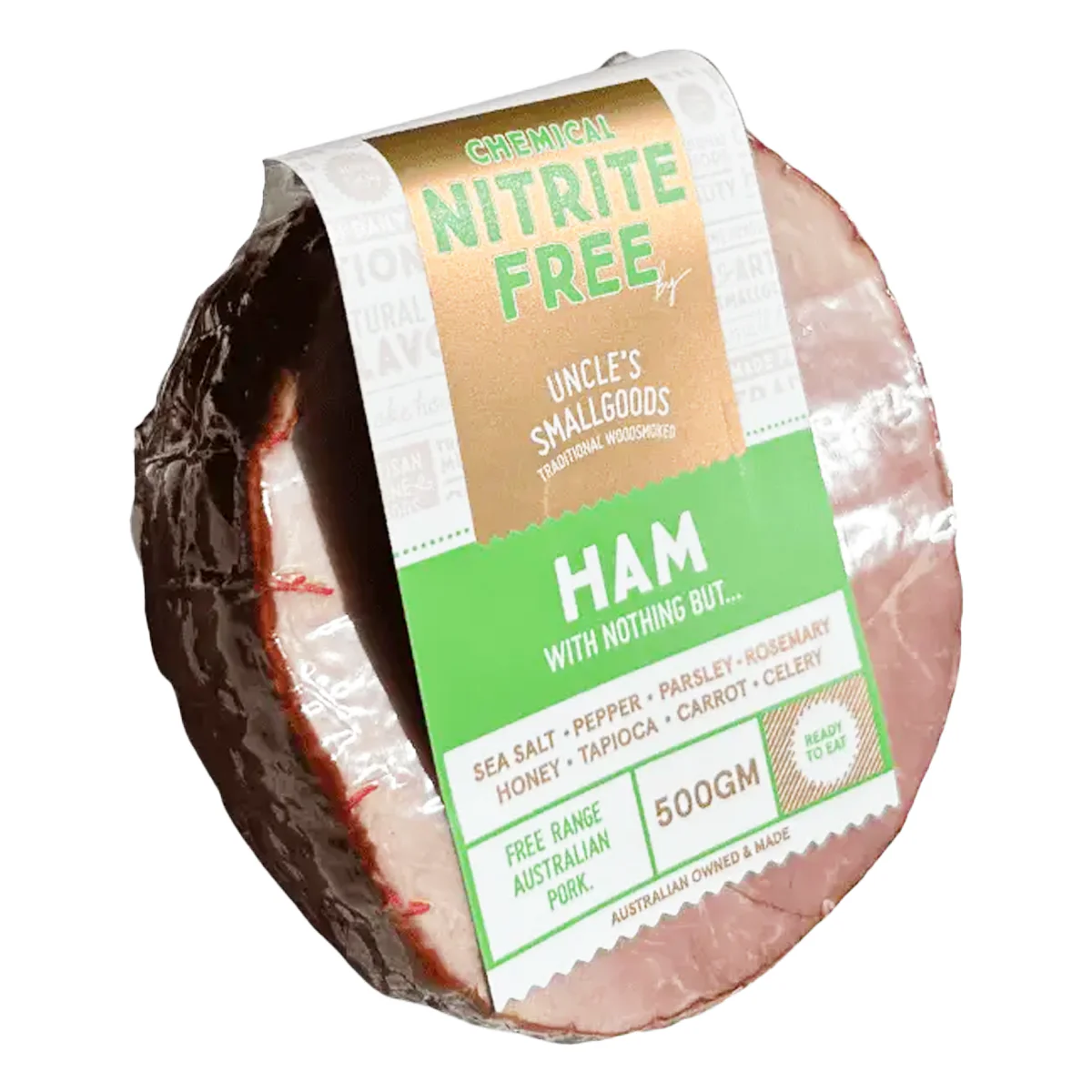 Uncle's Smallgoods Nitrite Free Half Ham 500g