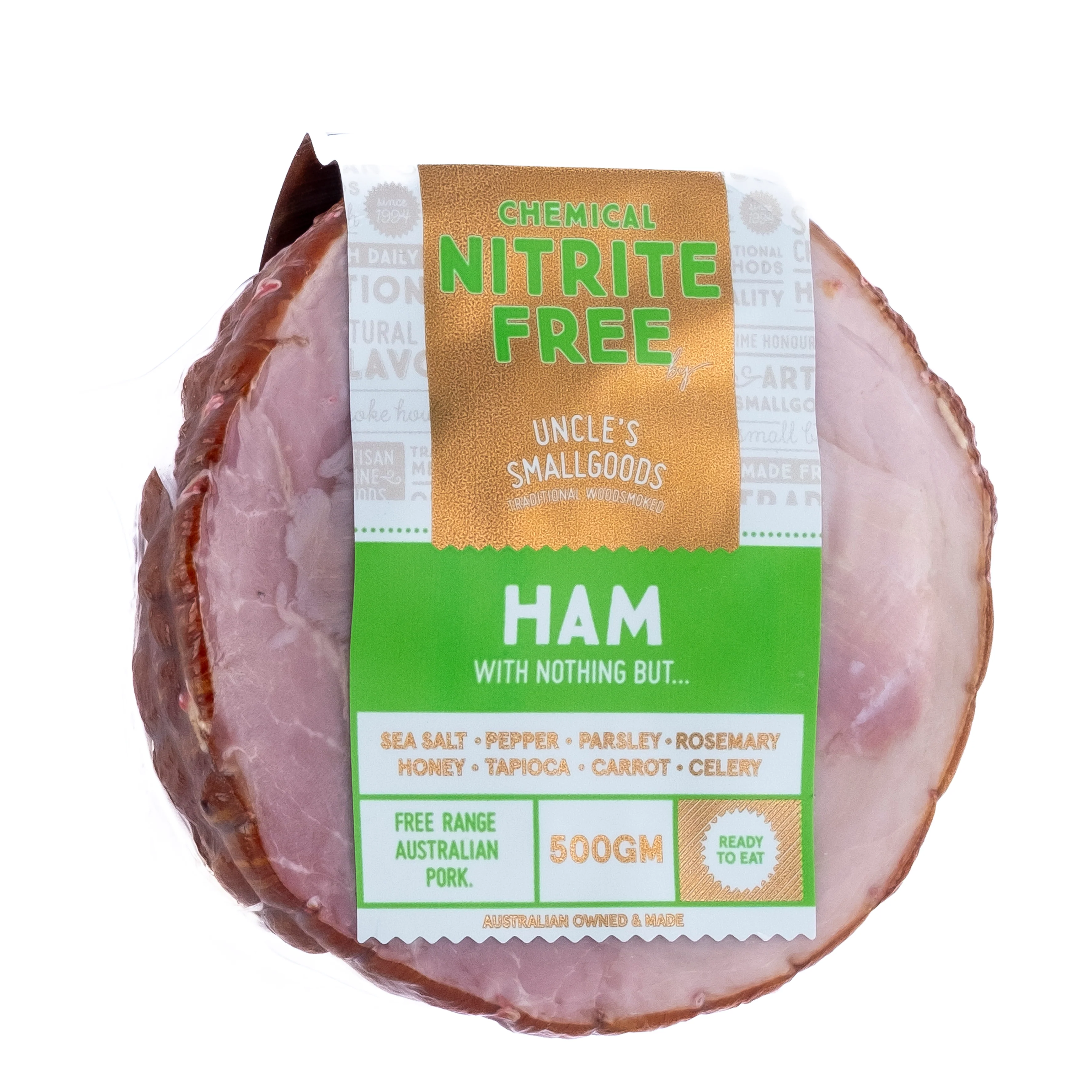 Uncle's Smallgoods Nitrite Free Half Ham 500g - Image 2