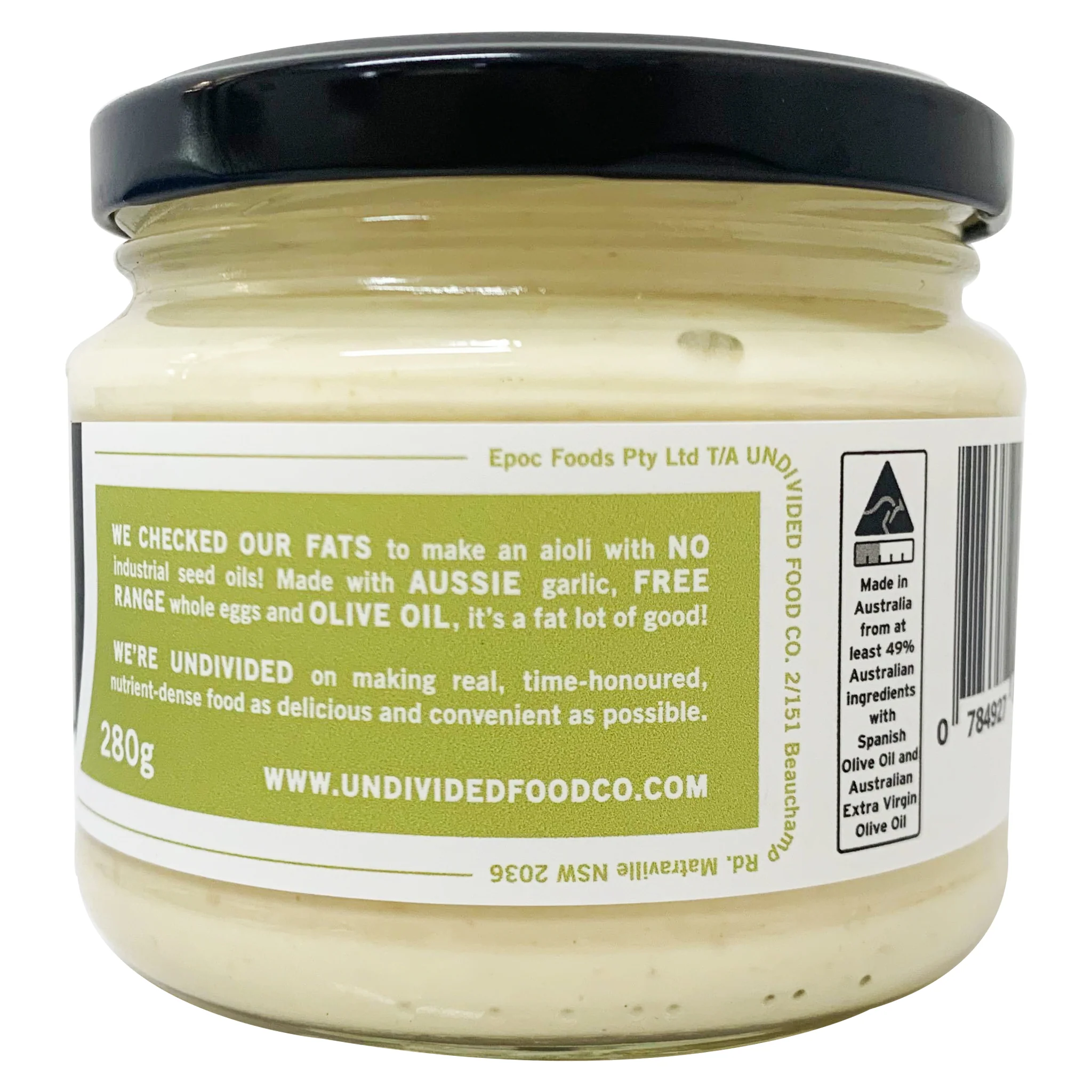 Undivided Food Co Good Fat Aioli 280g - Image 3