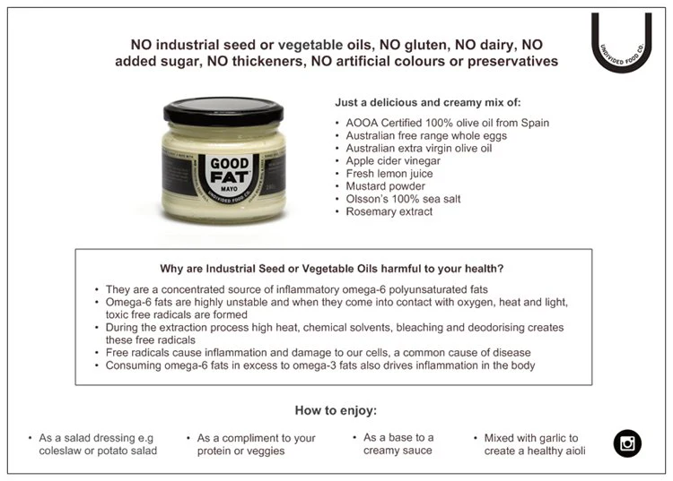 Undivided Food Co Good Fat Mayo 280g - Image 3