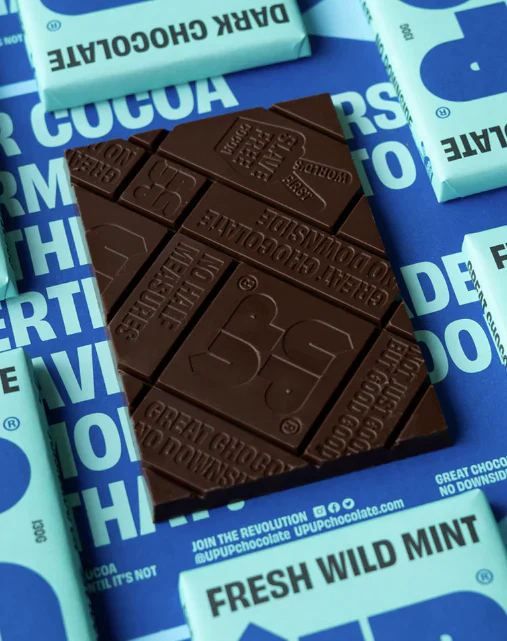 Up Up Dark Chocolate Bar Mint 120g - Image 2