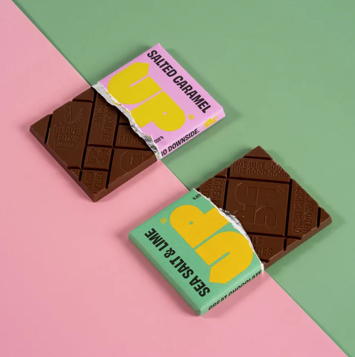 Up Up Milk Chocolate Bar Salted Caramel 120g - Image 2