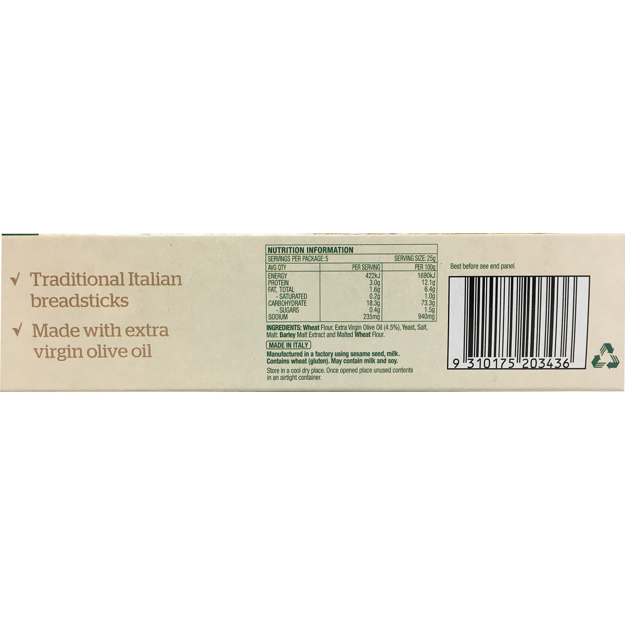 Val Verde Traditional Grissini 125g - Image 2