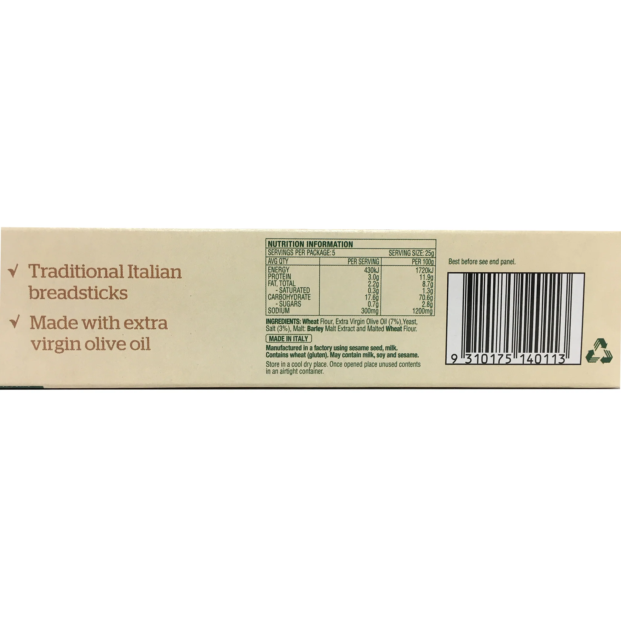 Val Verde Salt Grissini 125g - Image 2