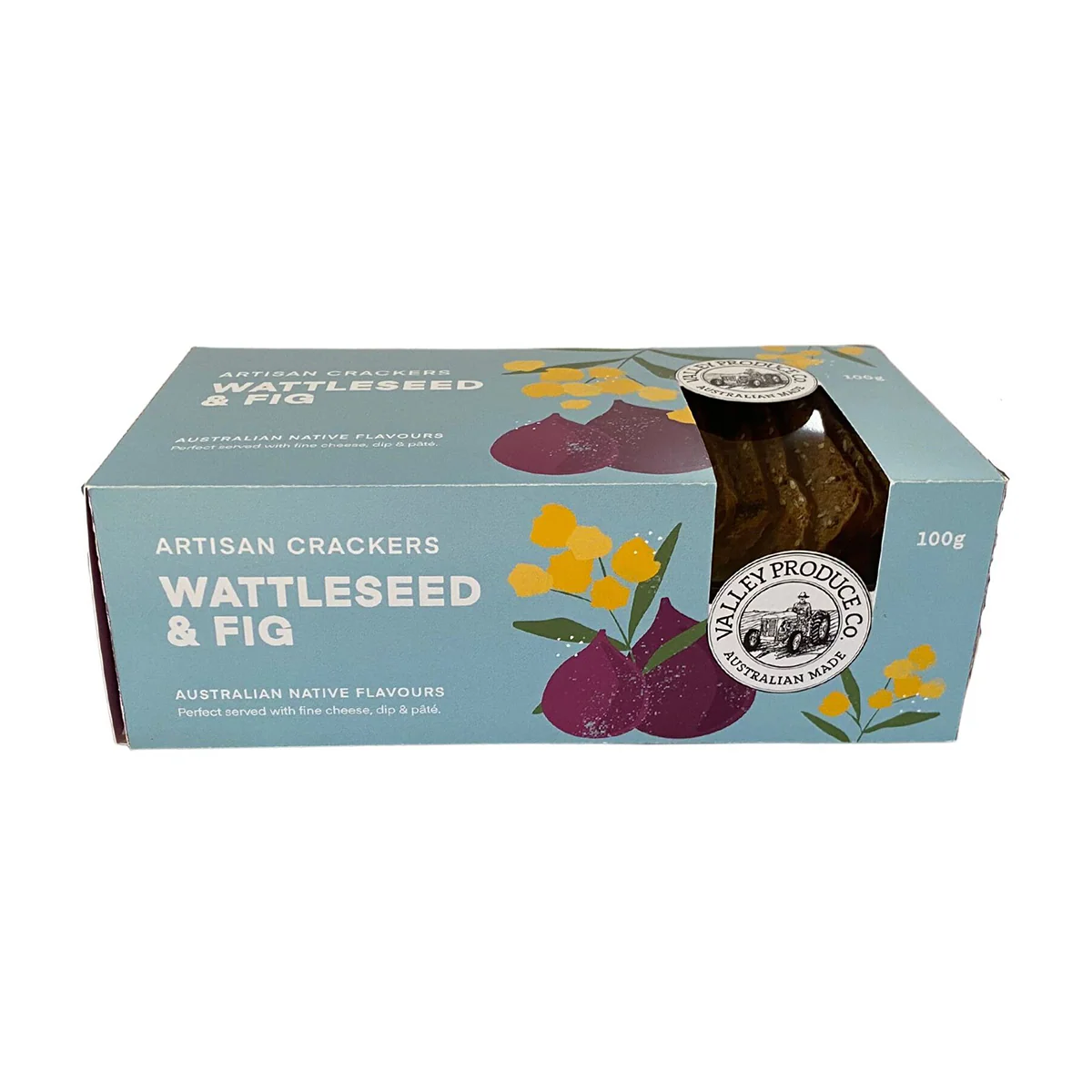 Valley Produce Co Wattleseed & Fig Artisan Crackers 100g