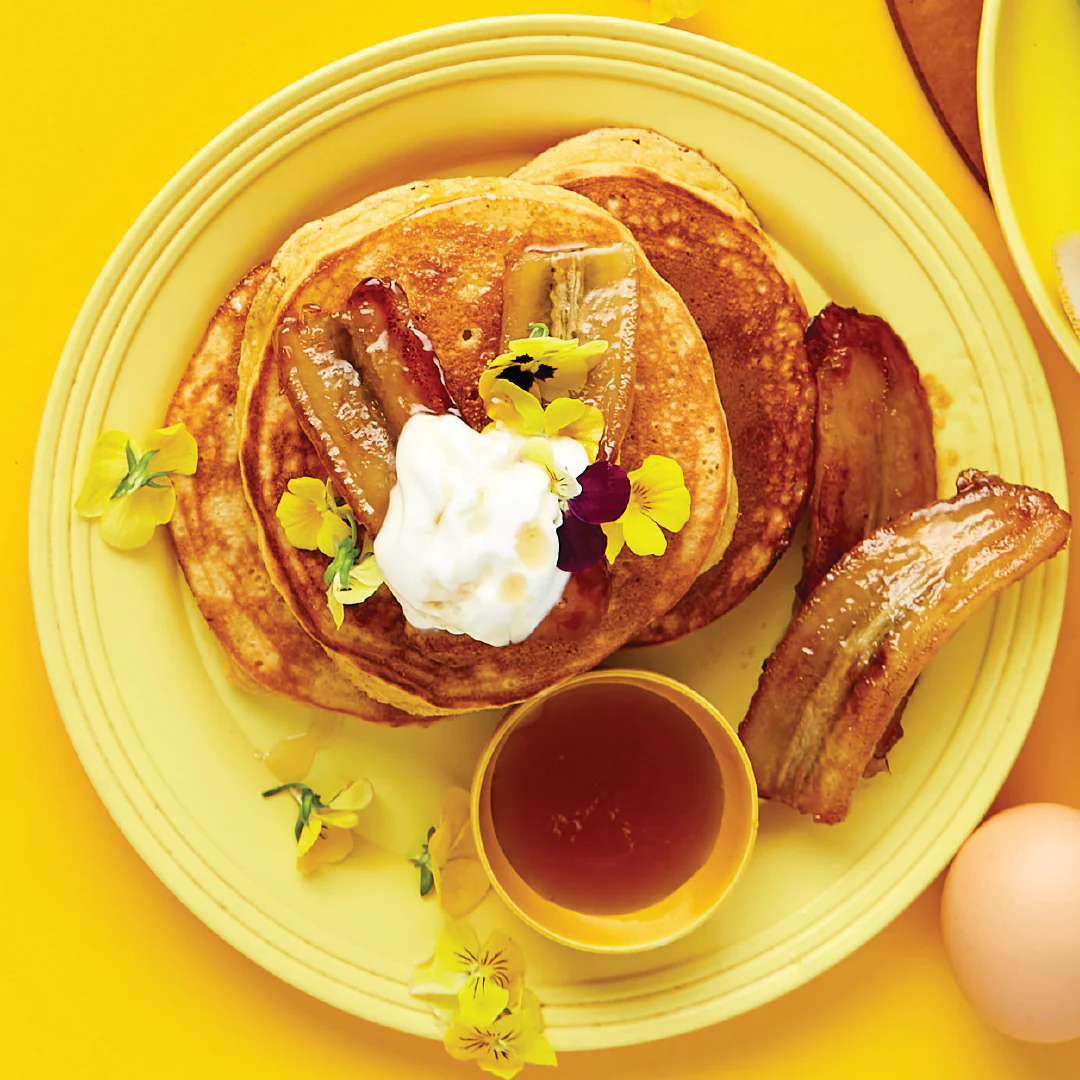 Vanilla Yoghurt & Banana Pancakes