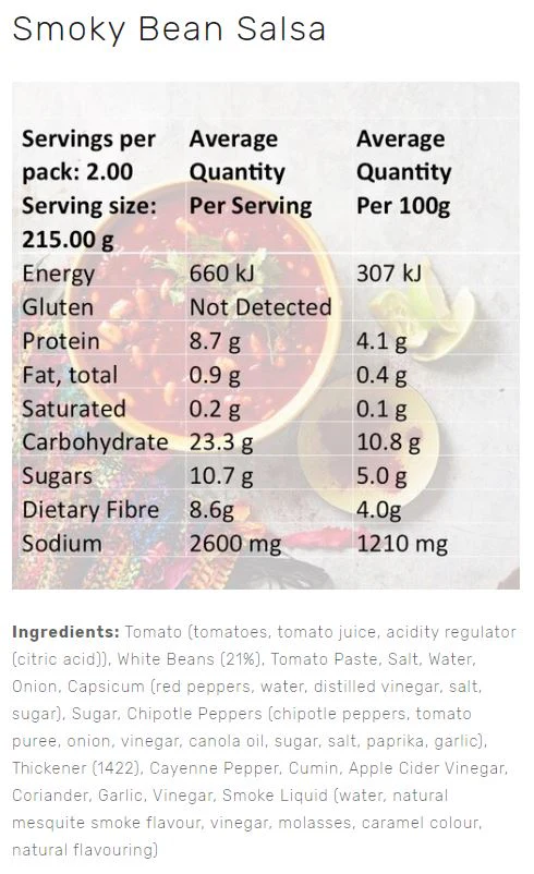 Vegan Made Easy Smoky Bean Salsa 430g - Image 2
