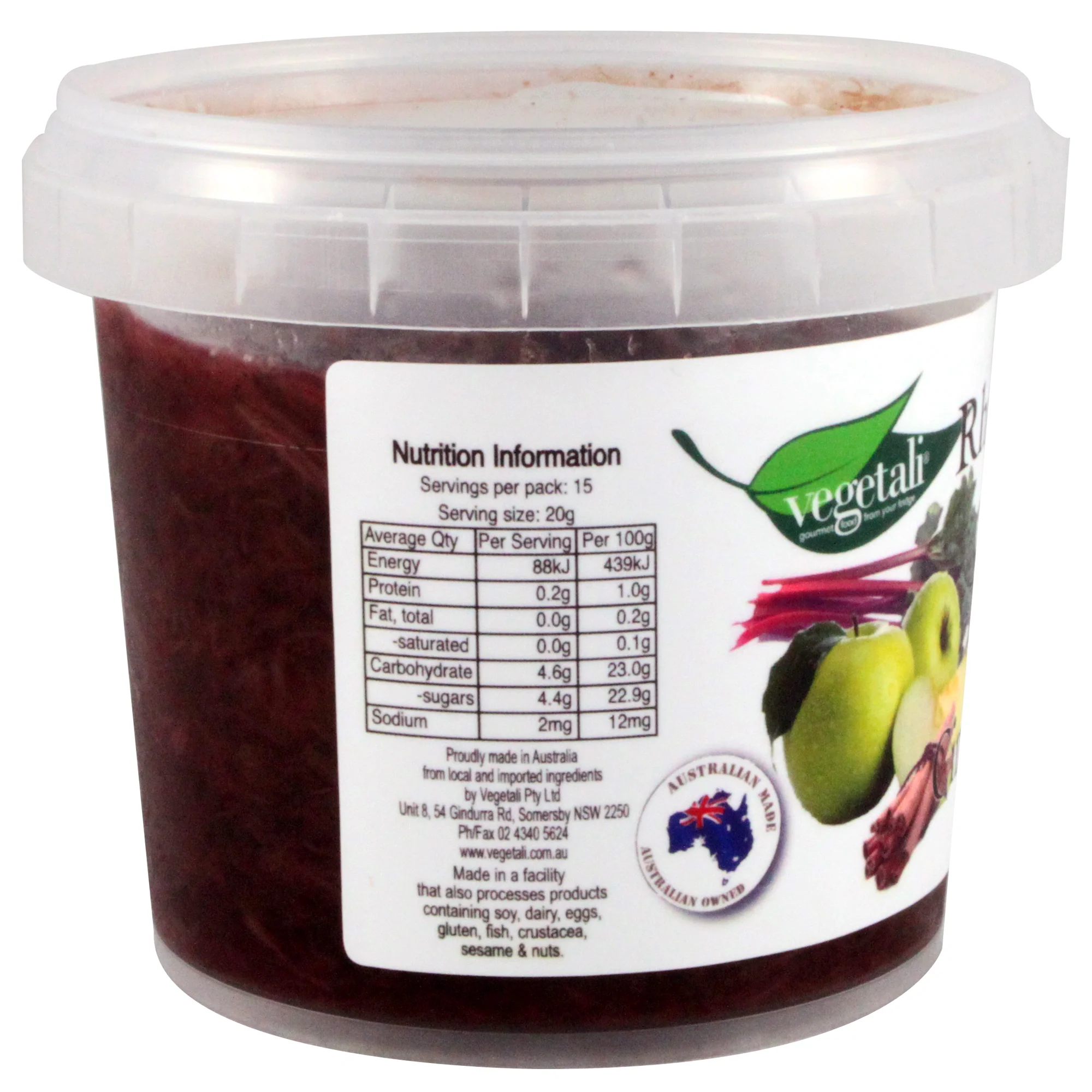 Vegetali Rhubarb and Apple with Cinnamon 300g - Image 3