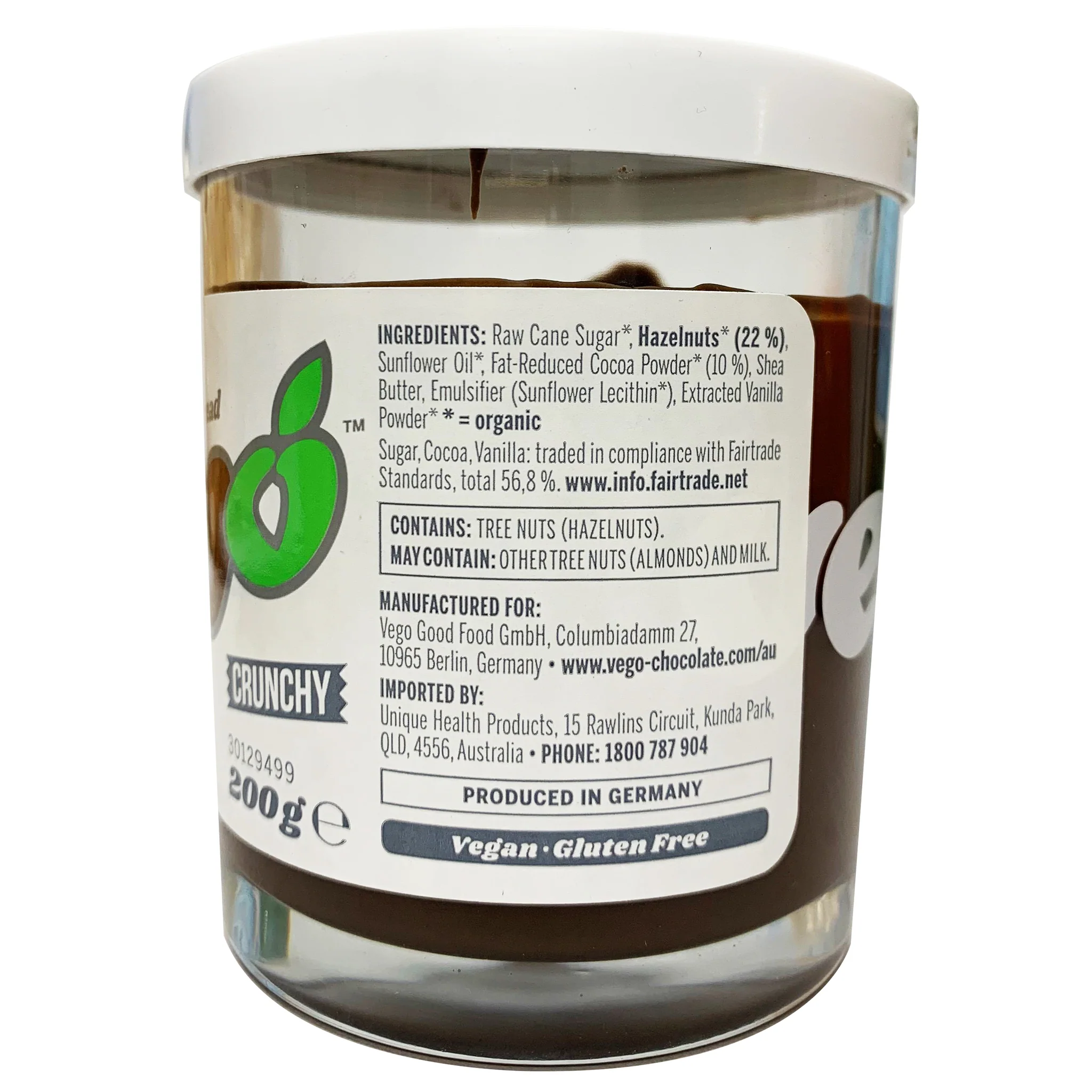 Vego Fine Hazelnut Chocolate Spread 200g - Image 2