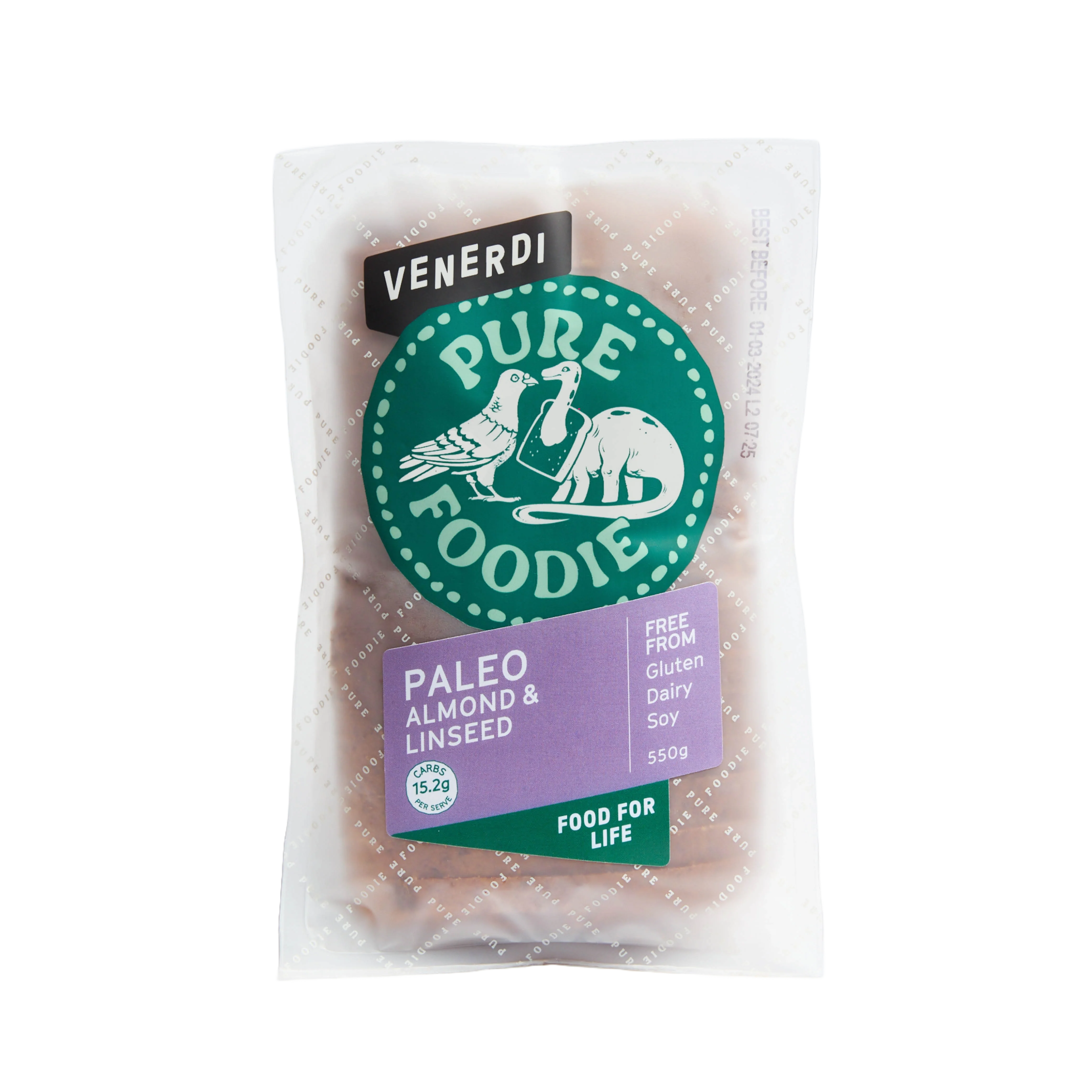 Venerdi Bread Paleo Almond and Linseed 550g