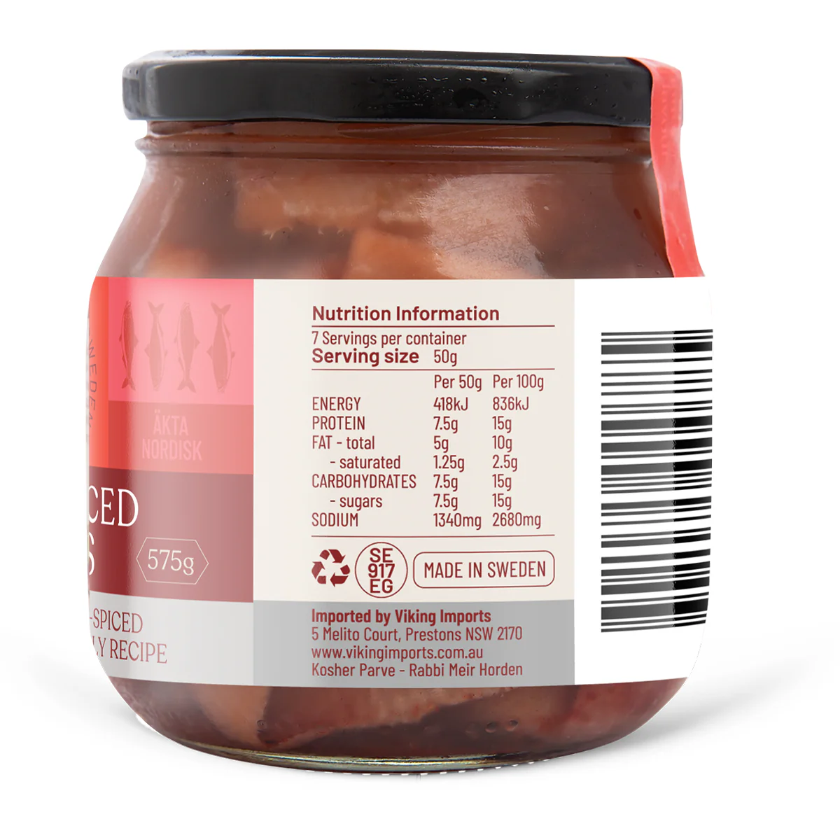Viking Anchovy Spiced Herrings 550g - Image 3