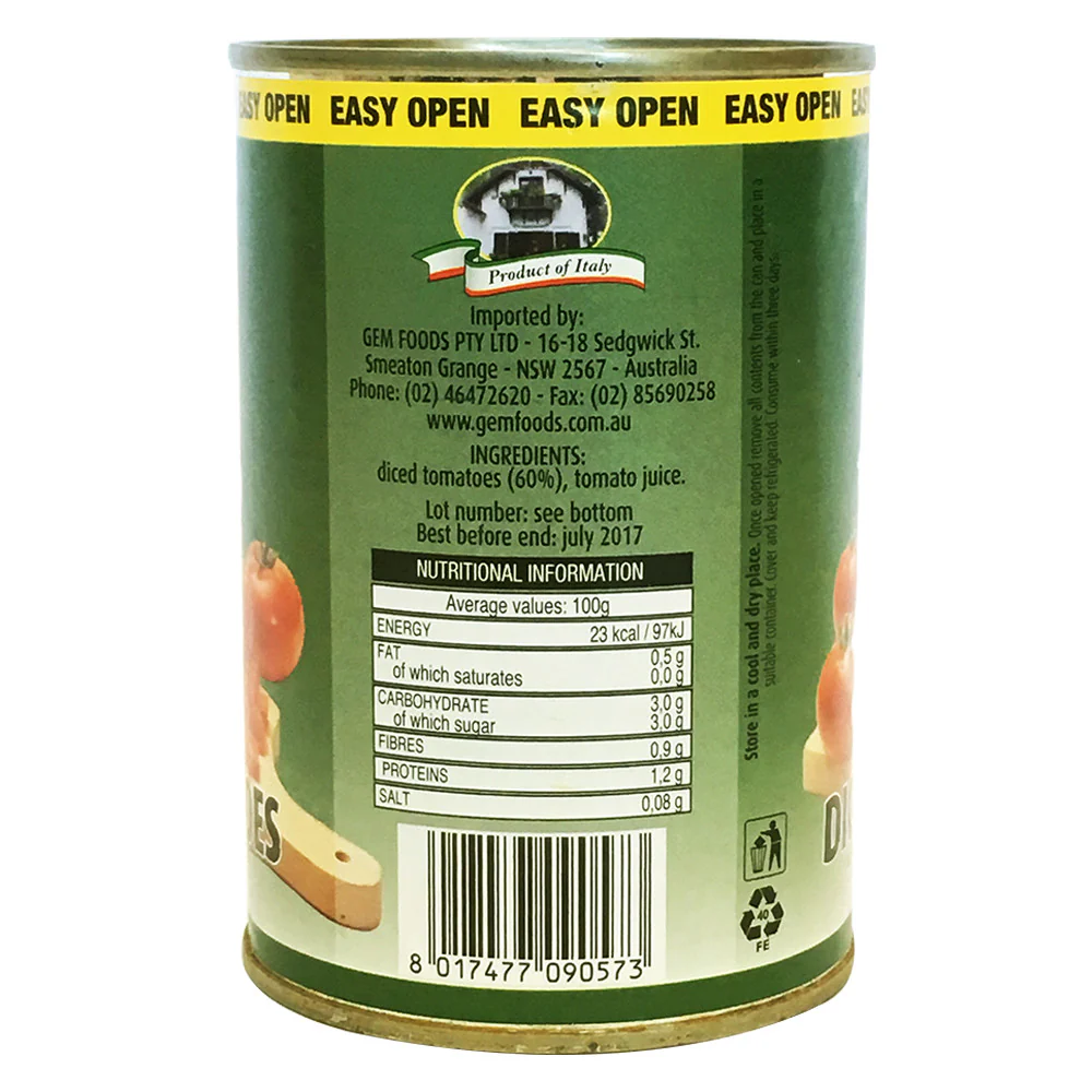 Villa Diced Tomatoes 400g - Image 2
