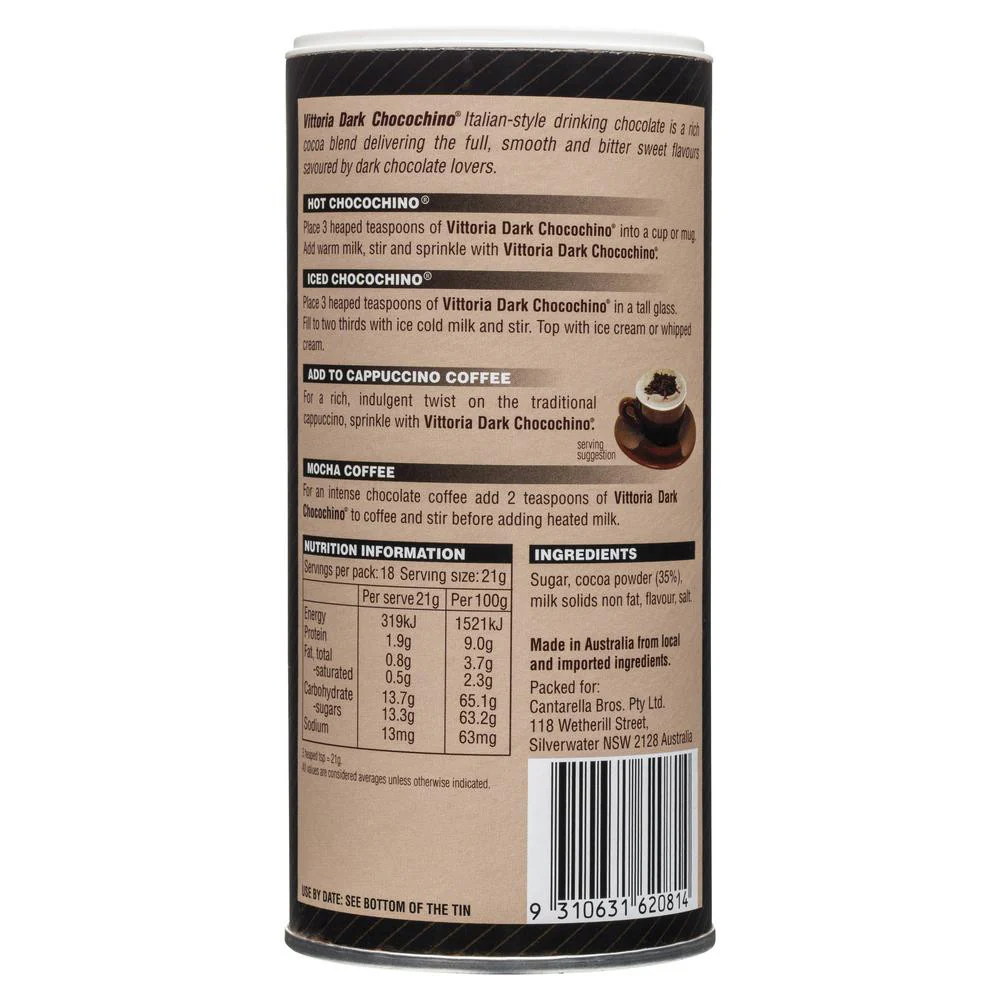 Vittoria Chocochino Dark 375g - Image 2