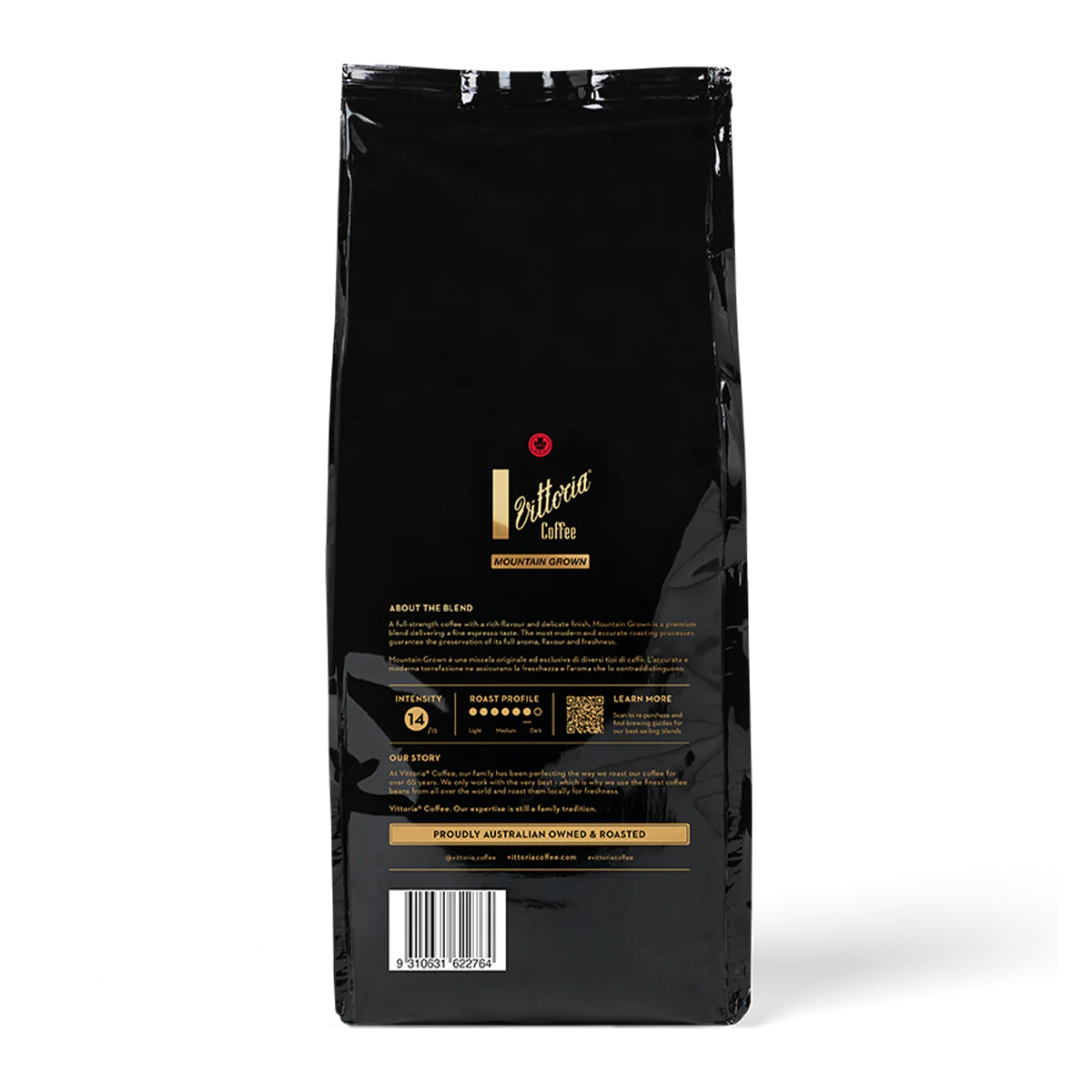 Vittoria Coffee Mountain Grown Coffee Beans 1kg - Image 2