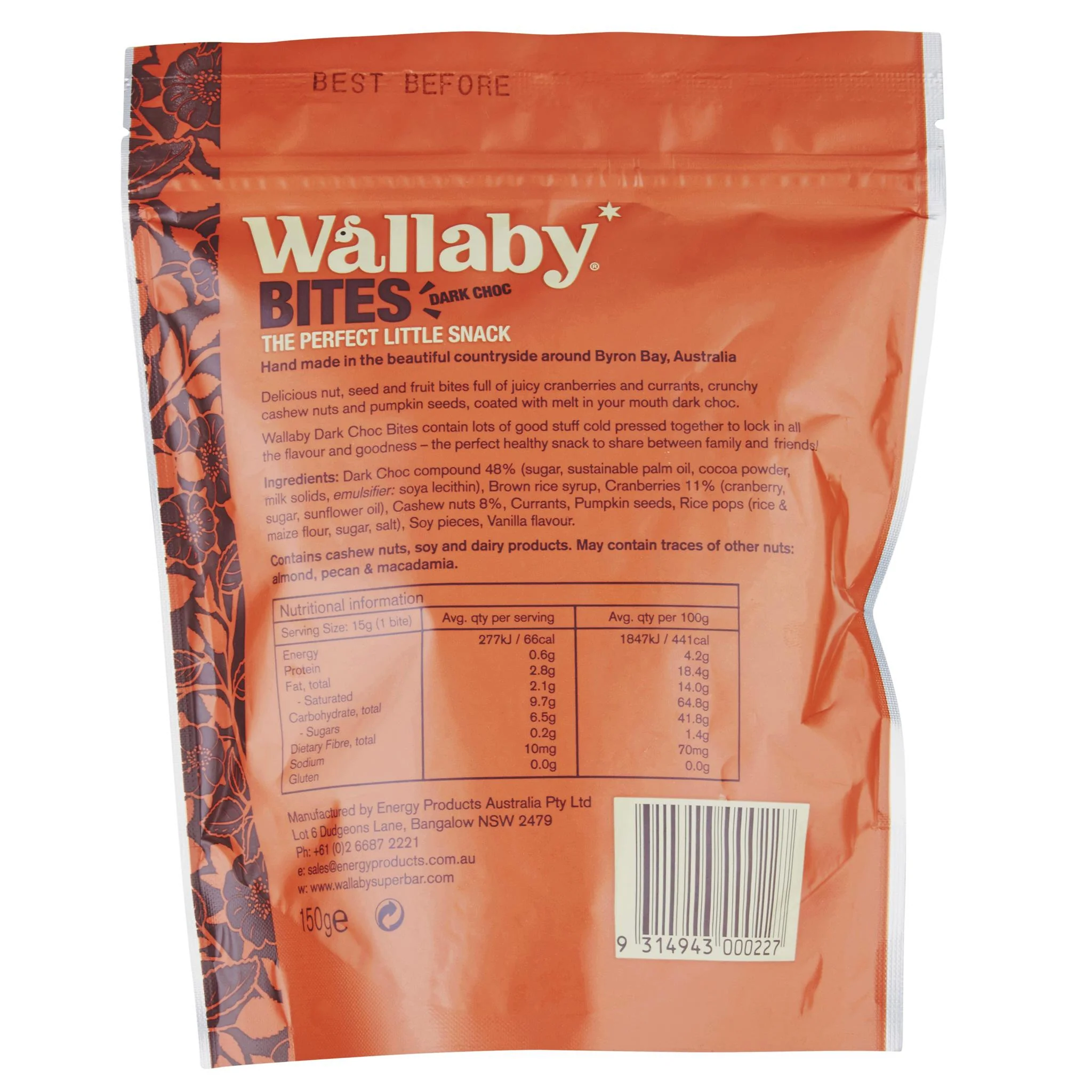 Wallaby Bites Dark Chocolate 150g - Image 2