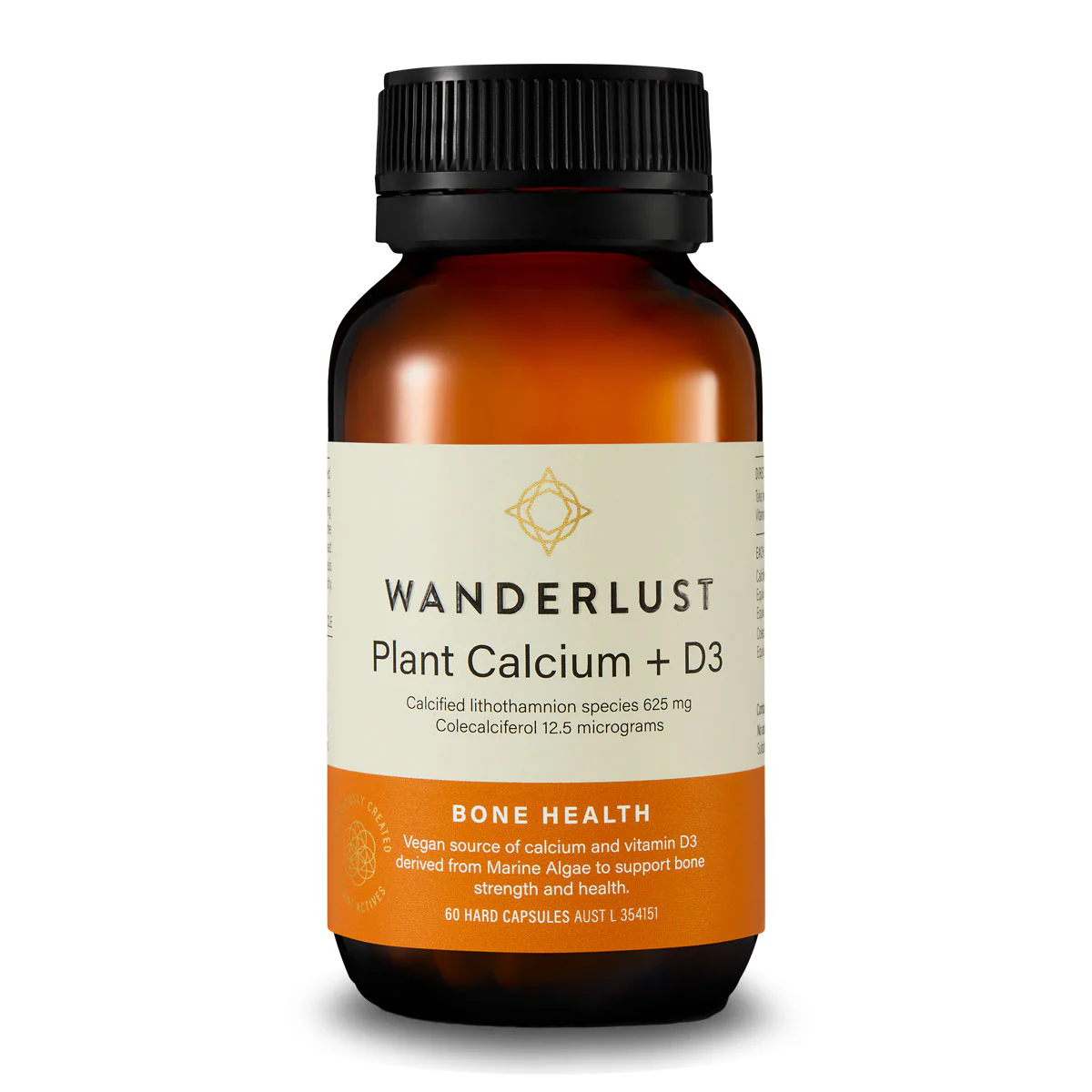 Wanderlust Plant Calcium and D3 60 Capsules