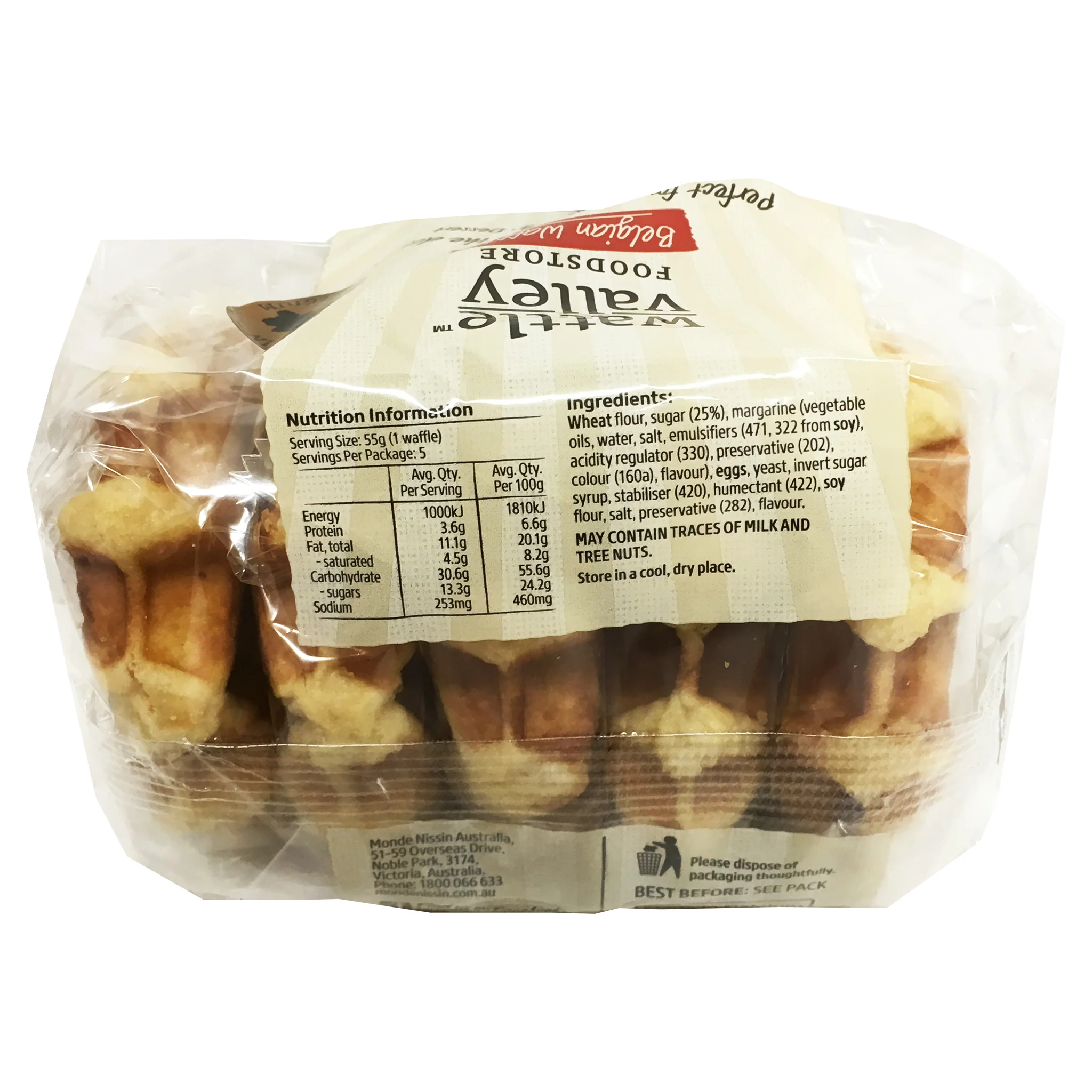 Wattle Valley Waffles Belgium x5 275g - Image 2