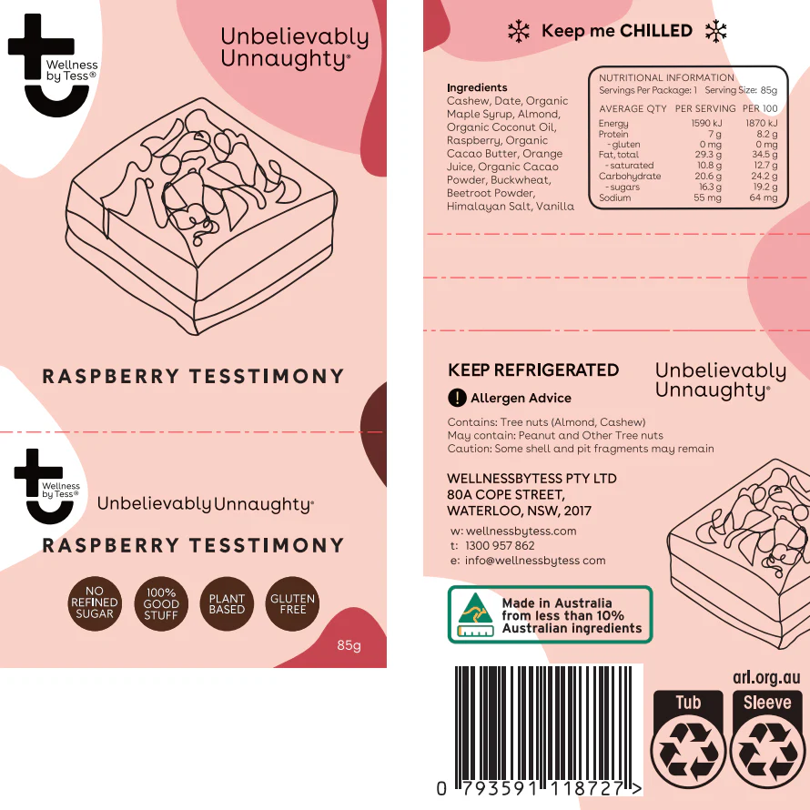 Wellness by Tess Raspberry Tesstimony 85g - Image 2