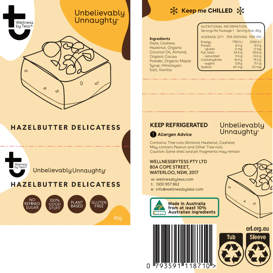 Wellness by Tess Hazelbutter Delicatess 85g - Image 2