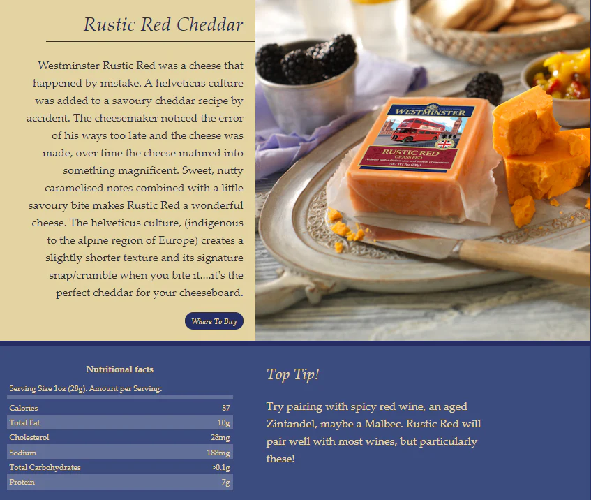 Westminster Rustic Red Cheese 150g - Image 4