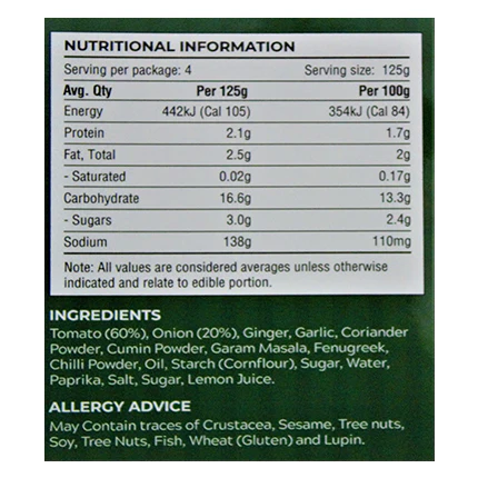 Taste Fine Food Butter Chicken Sauce 500g - Image 2