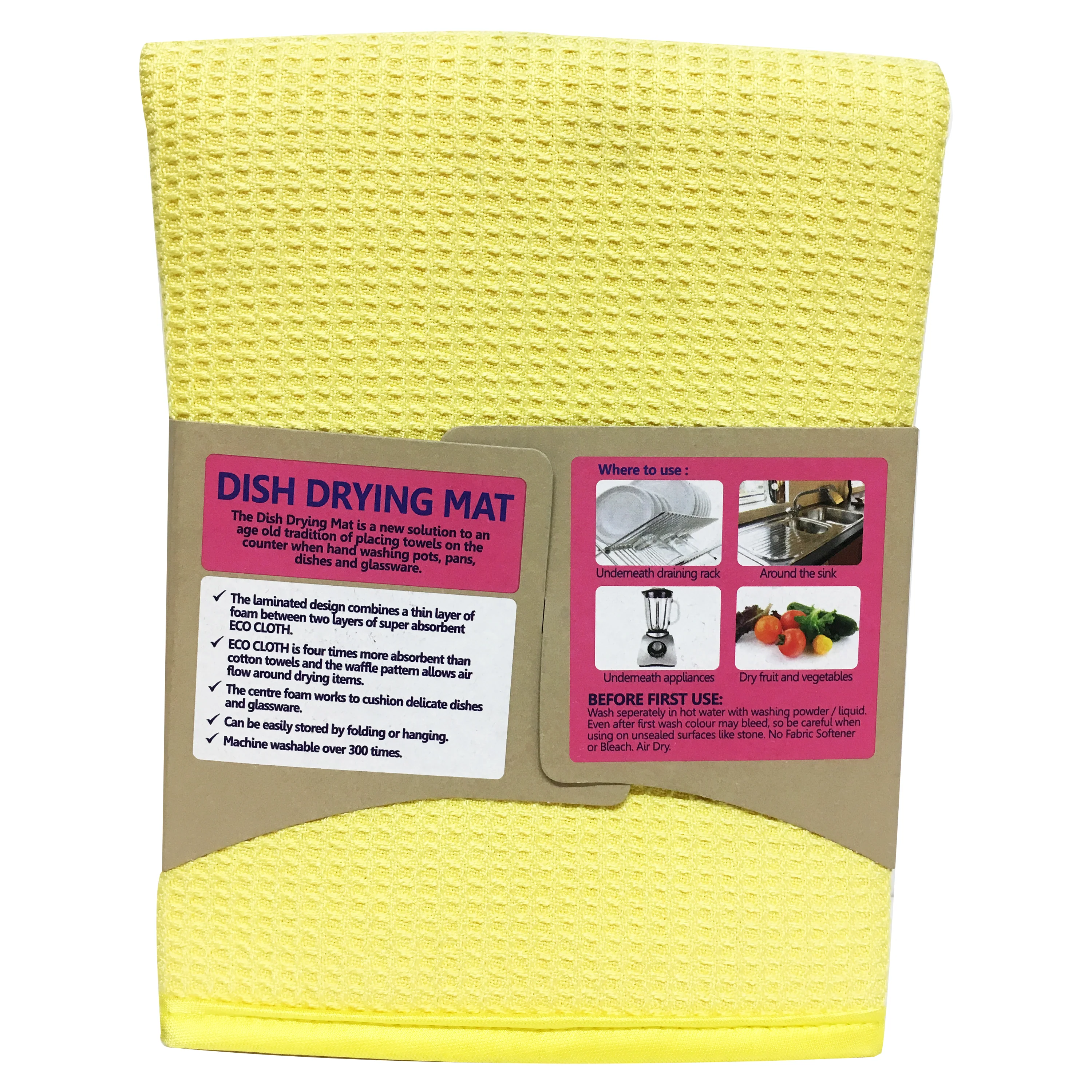 White Magic Eco Cloth Dish Drying Mat each - Image 2