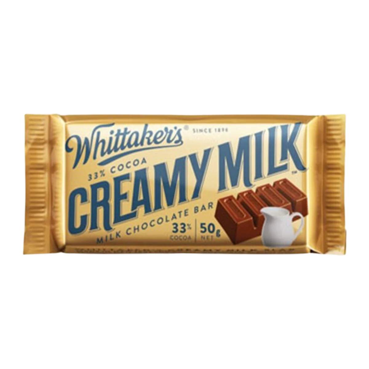 Whittakers Chocolate Milk 33% Slab 50g