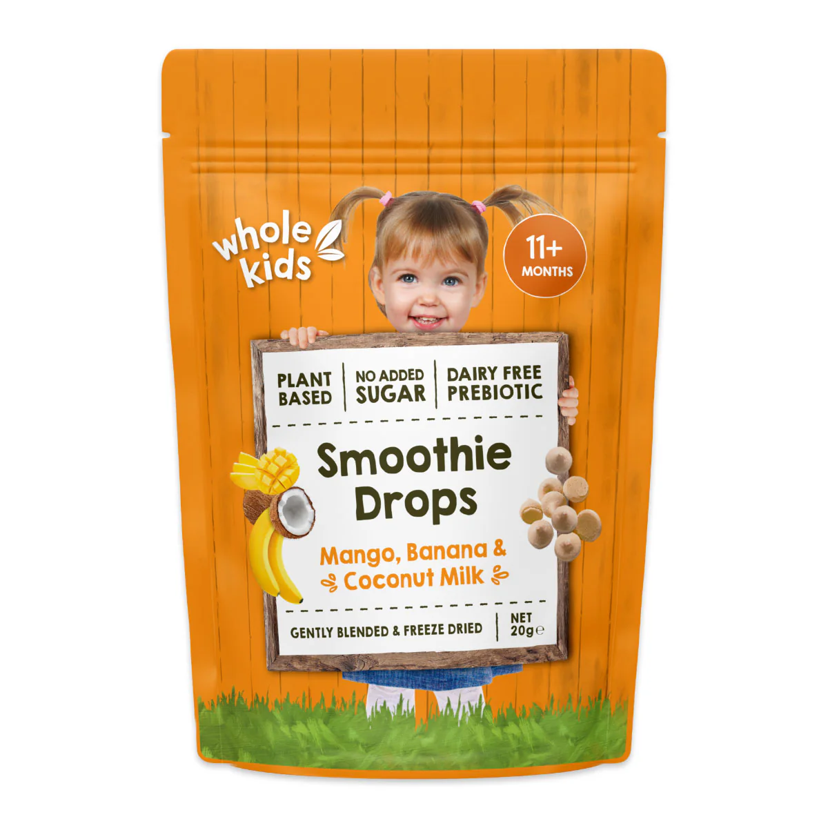 Whole Kids Smoothie Drops Mango Banana and Coconut Milk 11 Months+ 20g