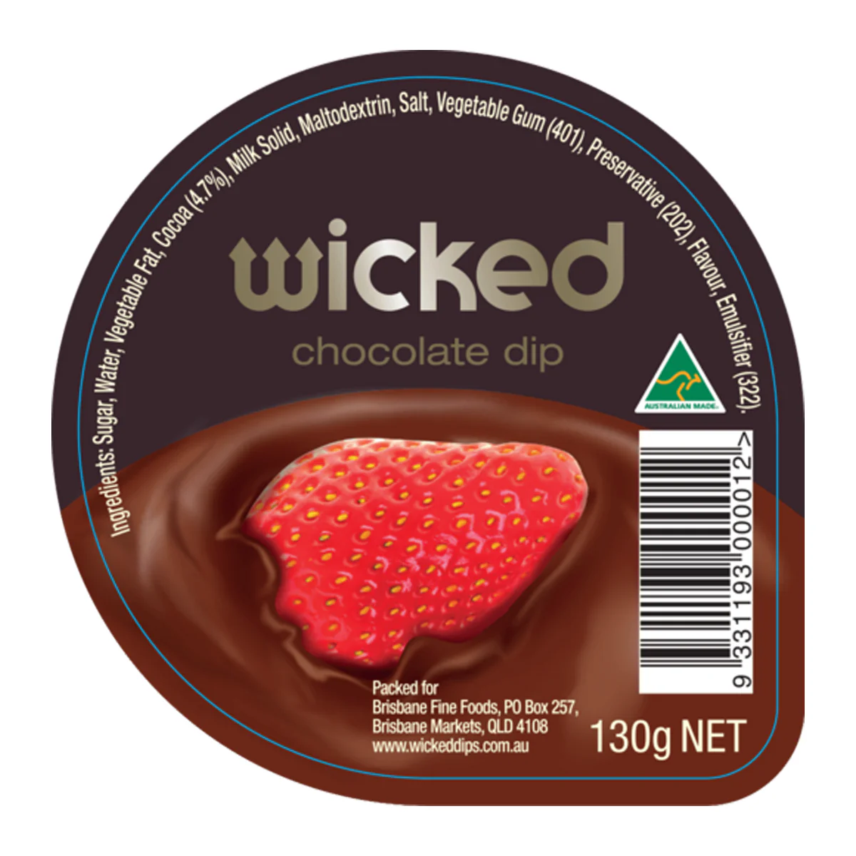 Wicked Chocolate Flavoured Dip 130g