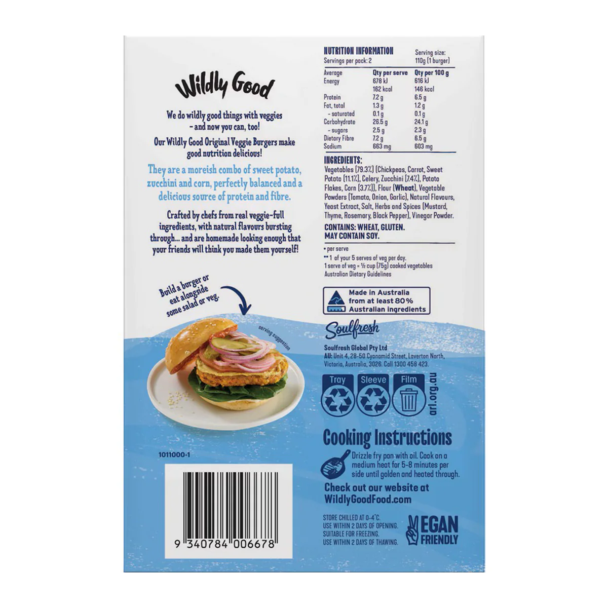 Wildly Good Veggie Original Burgers 220g - Image 2