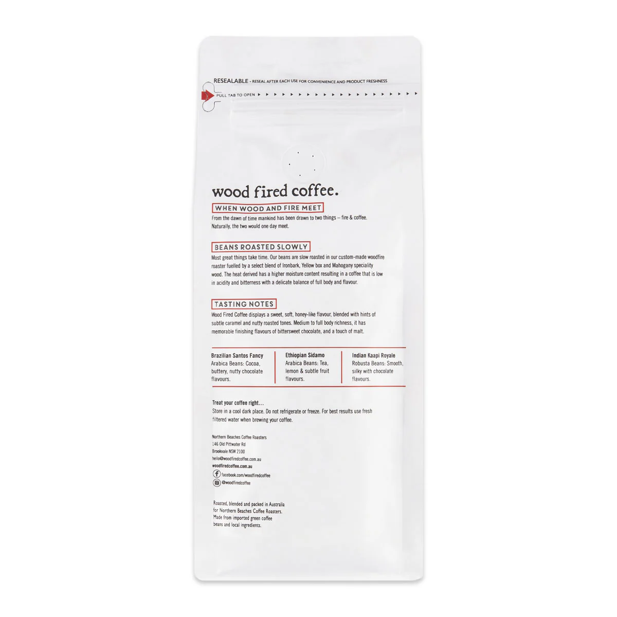 Northern Beaches Coffee Roasters Wood Fired Coffee Beans 500g - Image 2