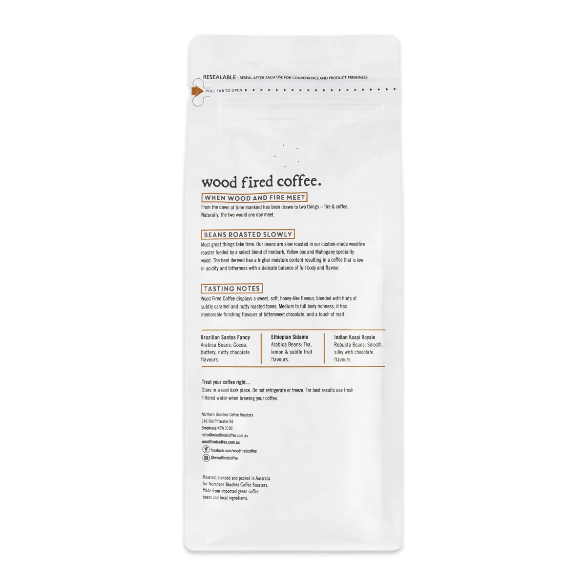 Northern Beaches Coffee Roasters Wood Fired Ground Coffee 500g - Image 2