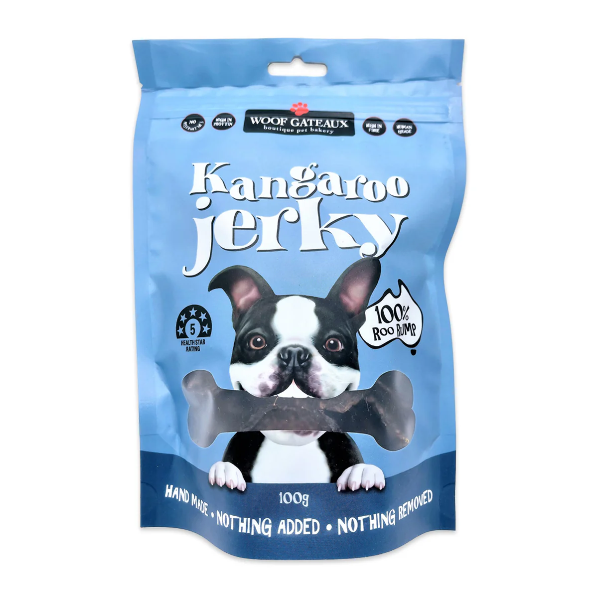 Woof Gateau Dog Treats Kangaroo Jerky 100g