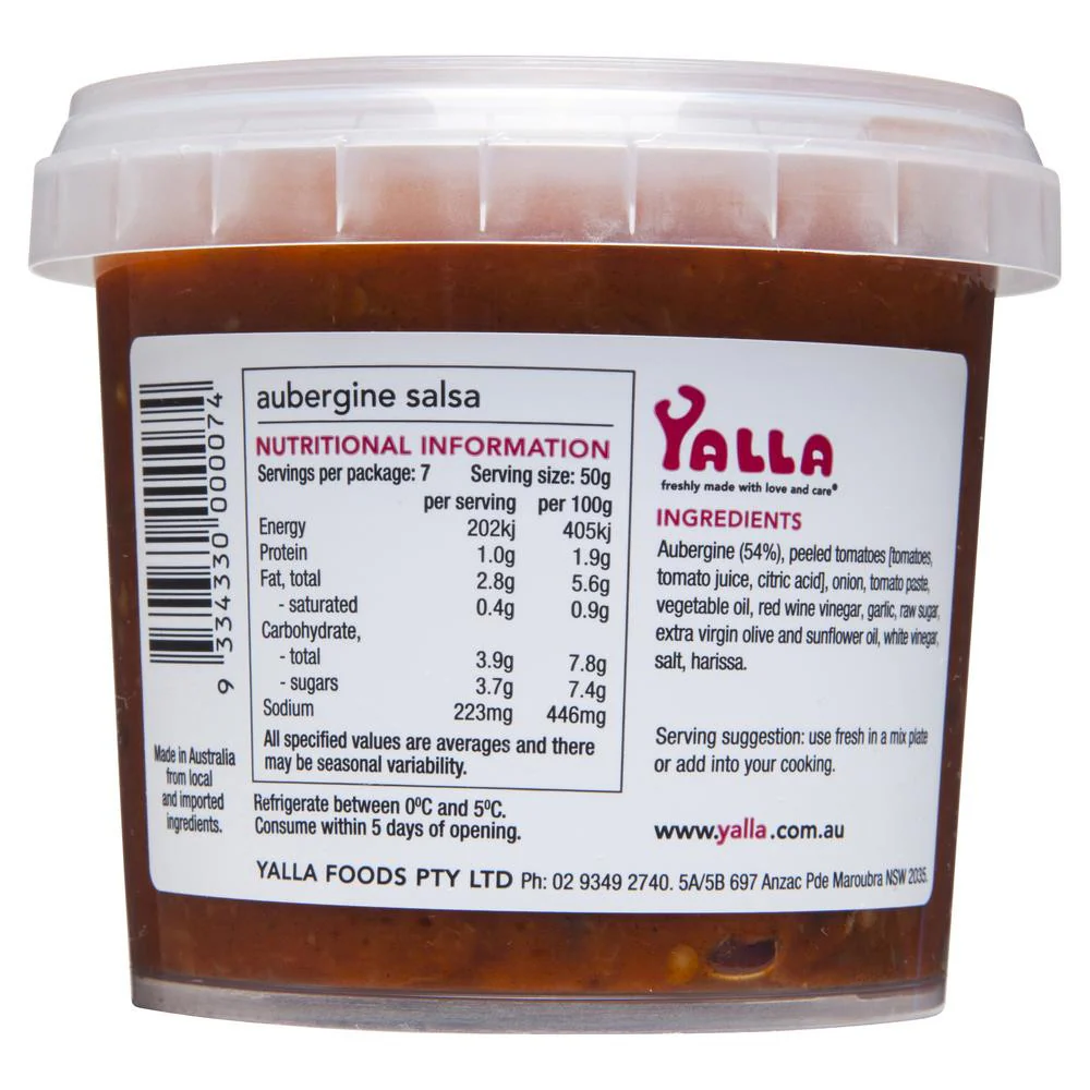Yalla Aubergine Salsa 350g - Image 2