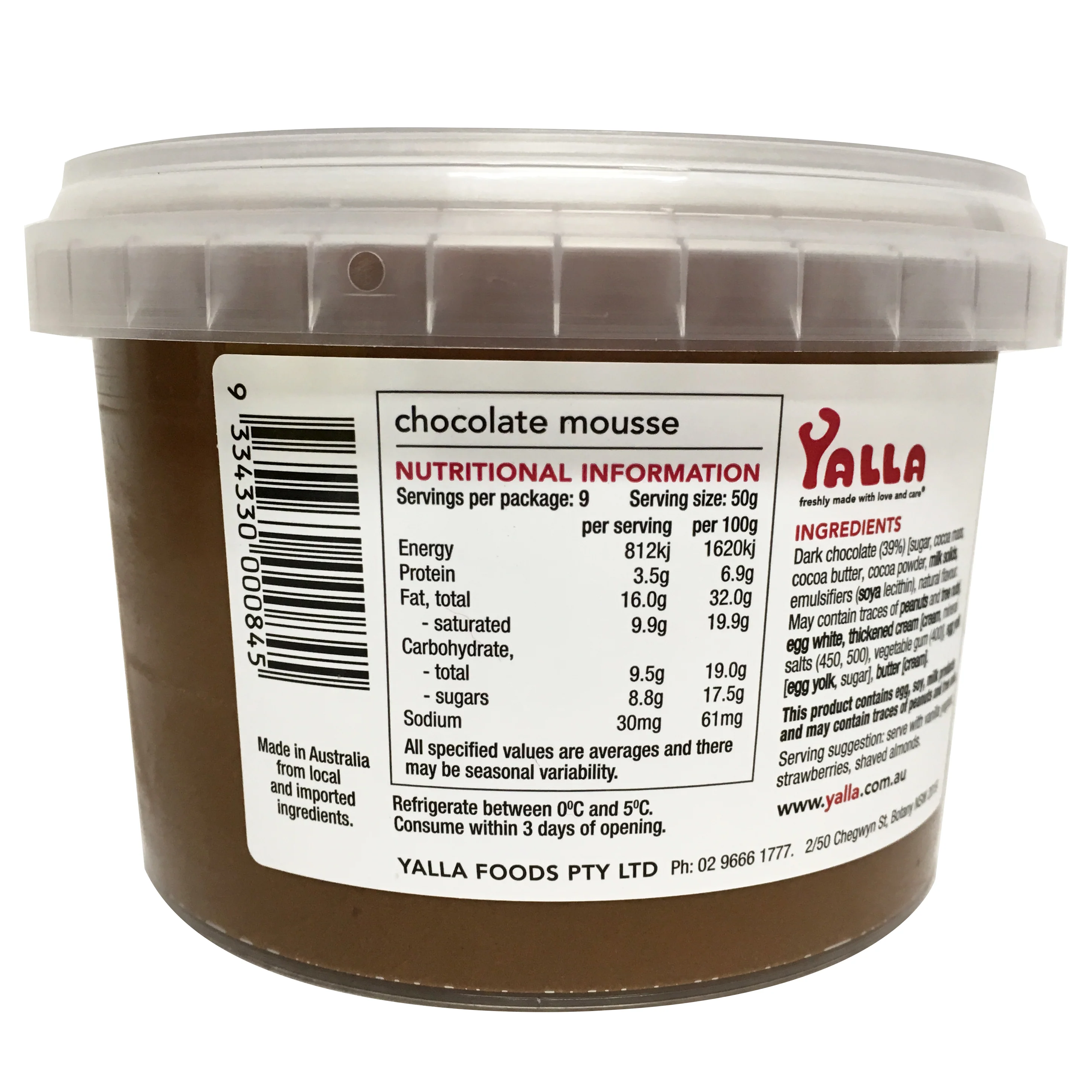 Yalla Chocolate Mousse Dark Chocolate 450g - Image 2