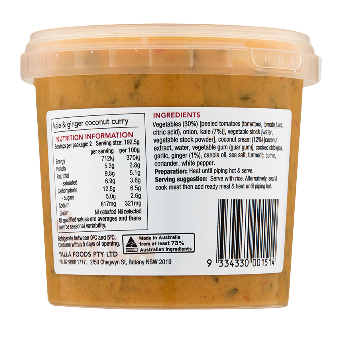Yalla Kale and Coconut Curry 385g - Image 2