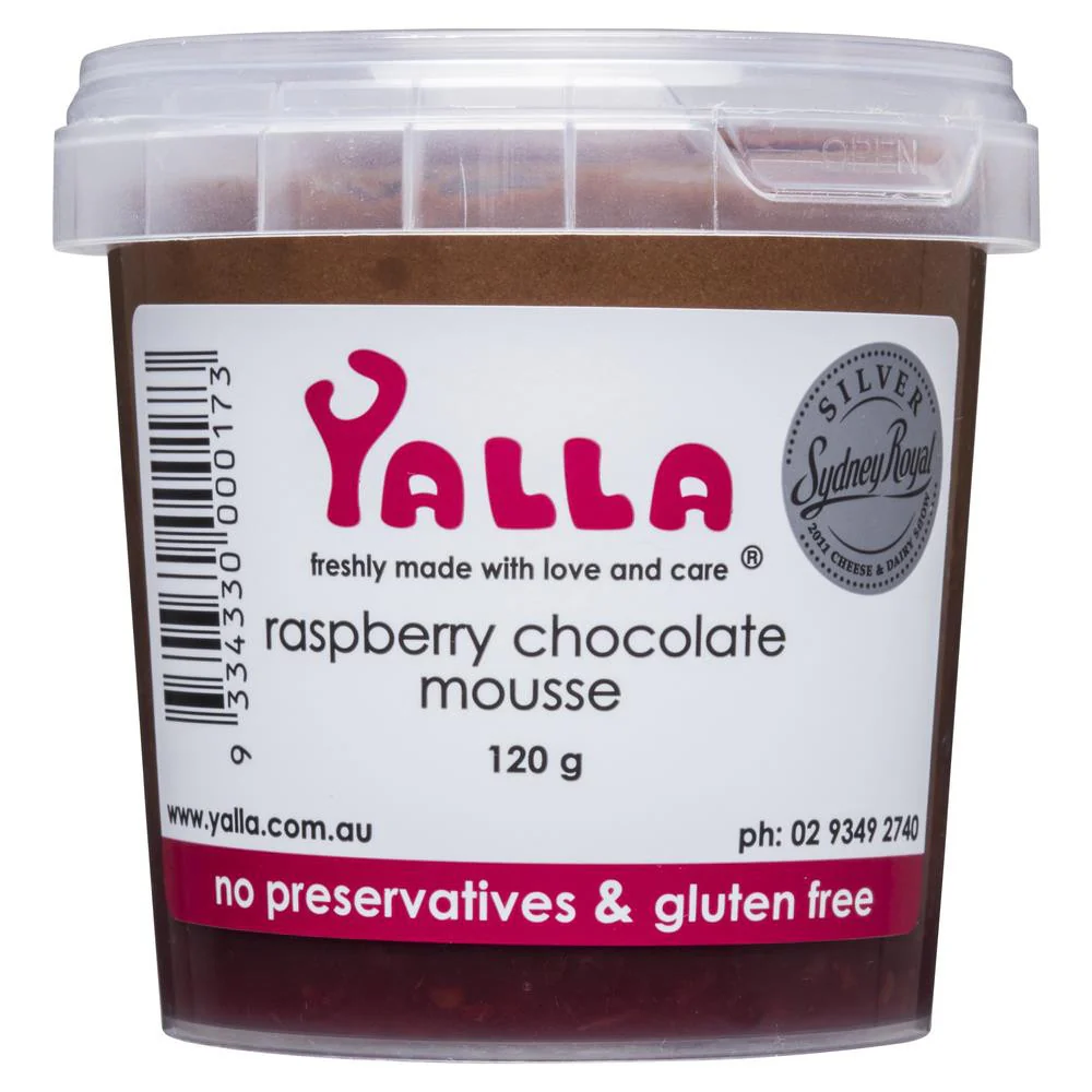 Yalla Raspberry Chocolate Mousse 120g