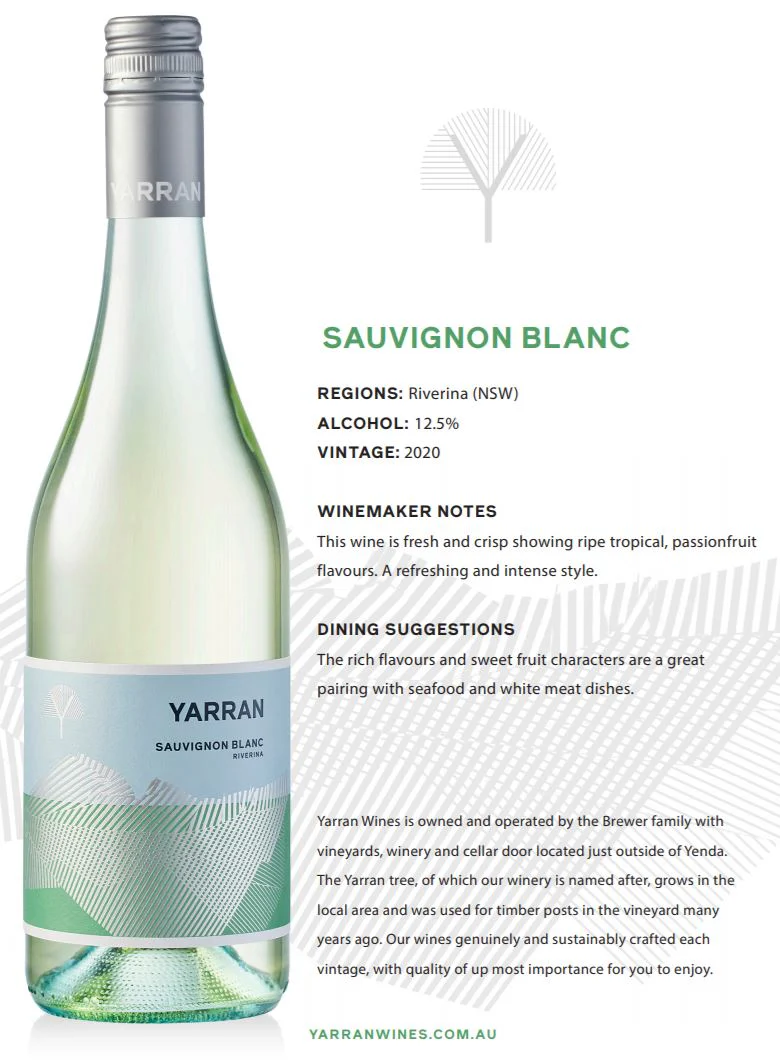 Yarran Sauvignon Blanc Riverina NSW Case 12 x 750ml - Image 2