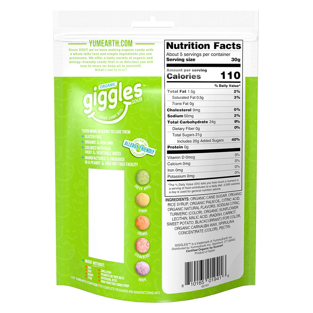 YumEarth Organic Sour Giggles 142g - Image 2