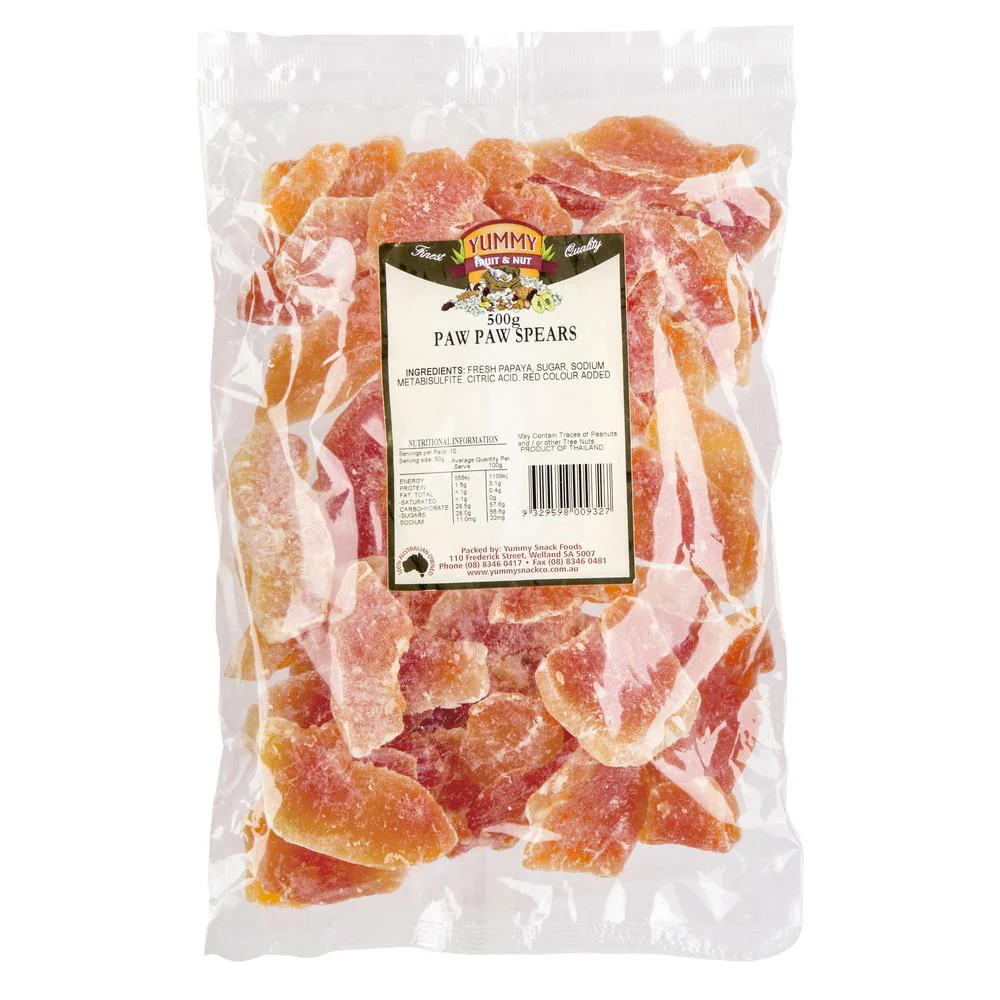 Yummy Fruit Nut Paw Paw Spears 500g - Image 2
