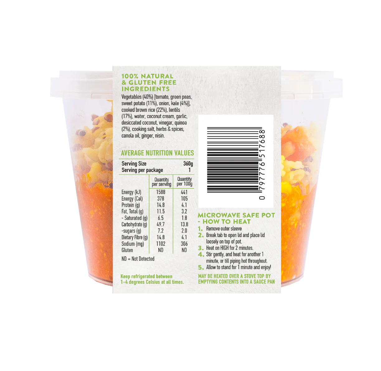 Yummy Karma Coconut Lentil, Kale and Sweet Potato Curry 360g - Image 2