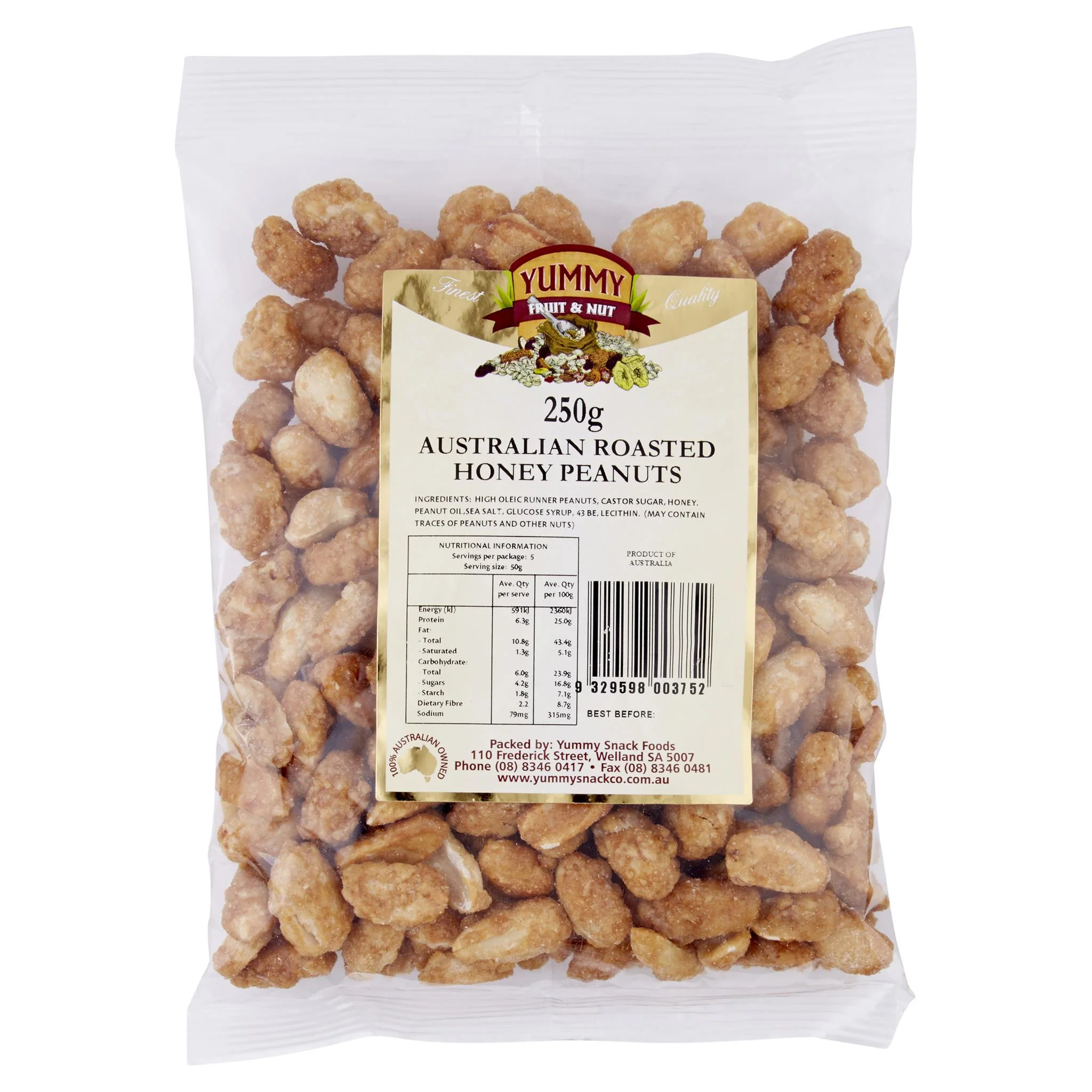 Yummy Peanuts Honey Roasted 250g