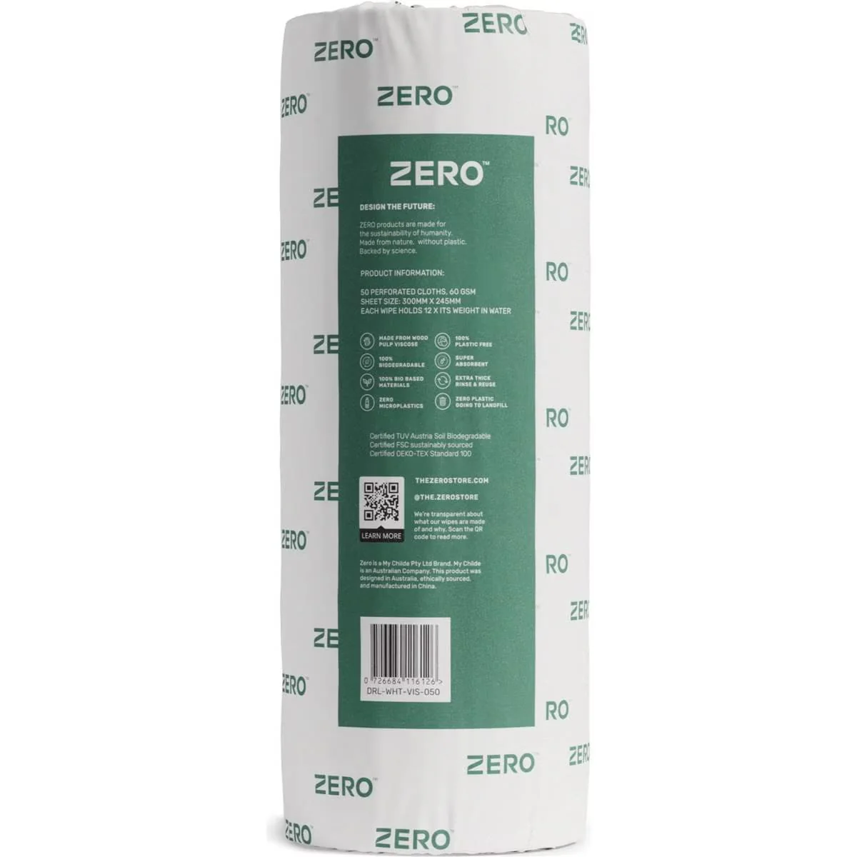 Zero Reusable & Plastic Free Cleaning Roll 50 Pack - Image 2