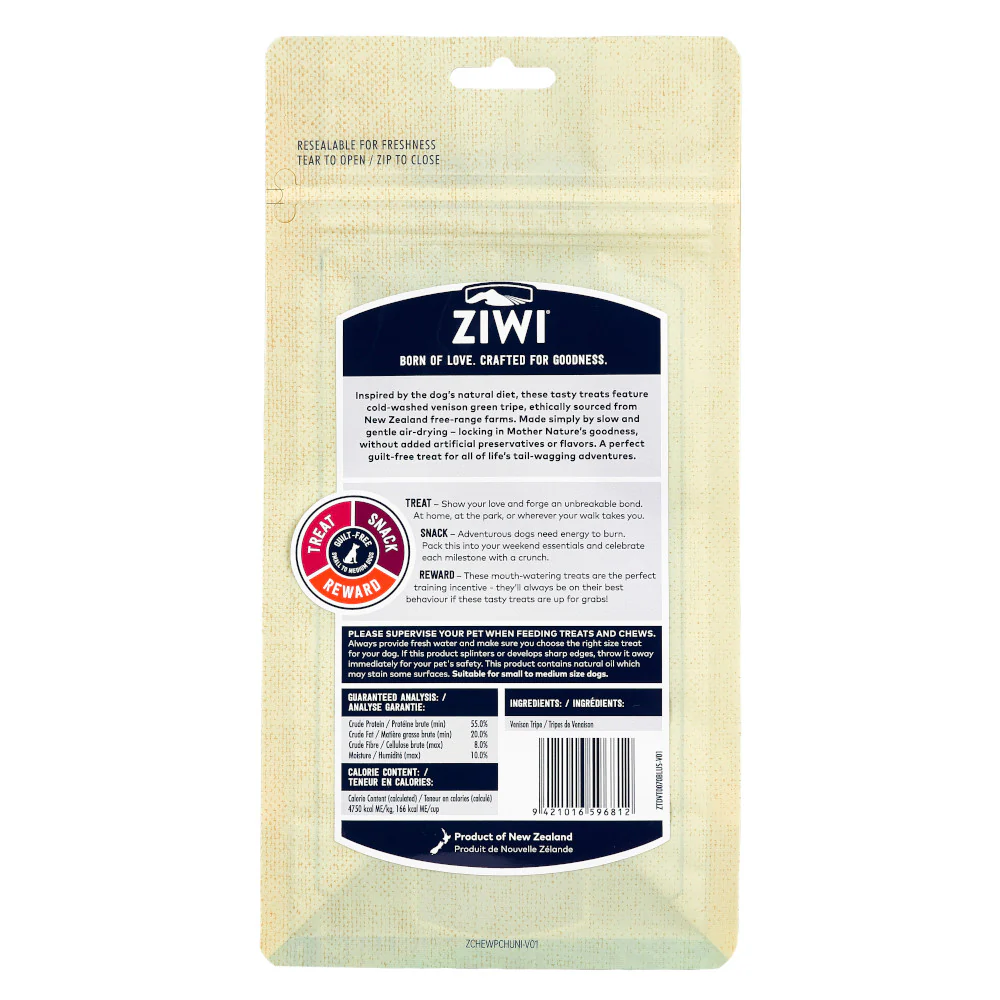 Ziwi Peak Vension Green Tripe Chew 70g - Image 2