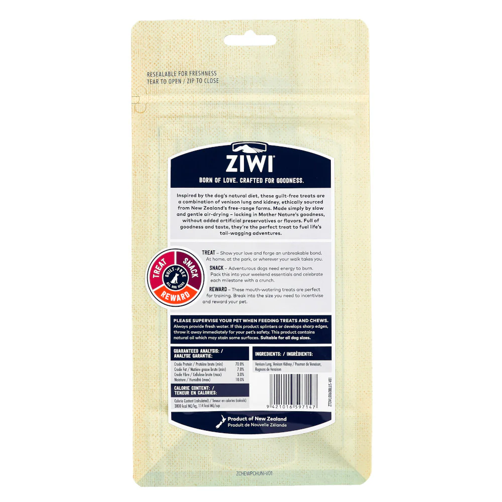 Ziwi Peak Vension Lung and Kidney Chew 60g - Image 2