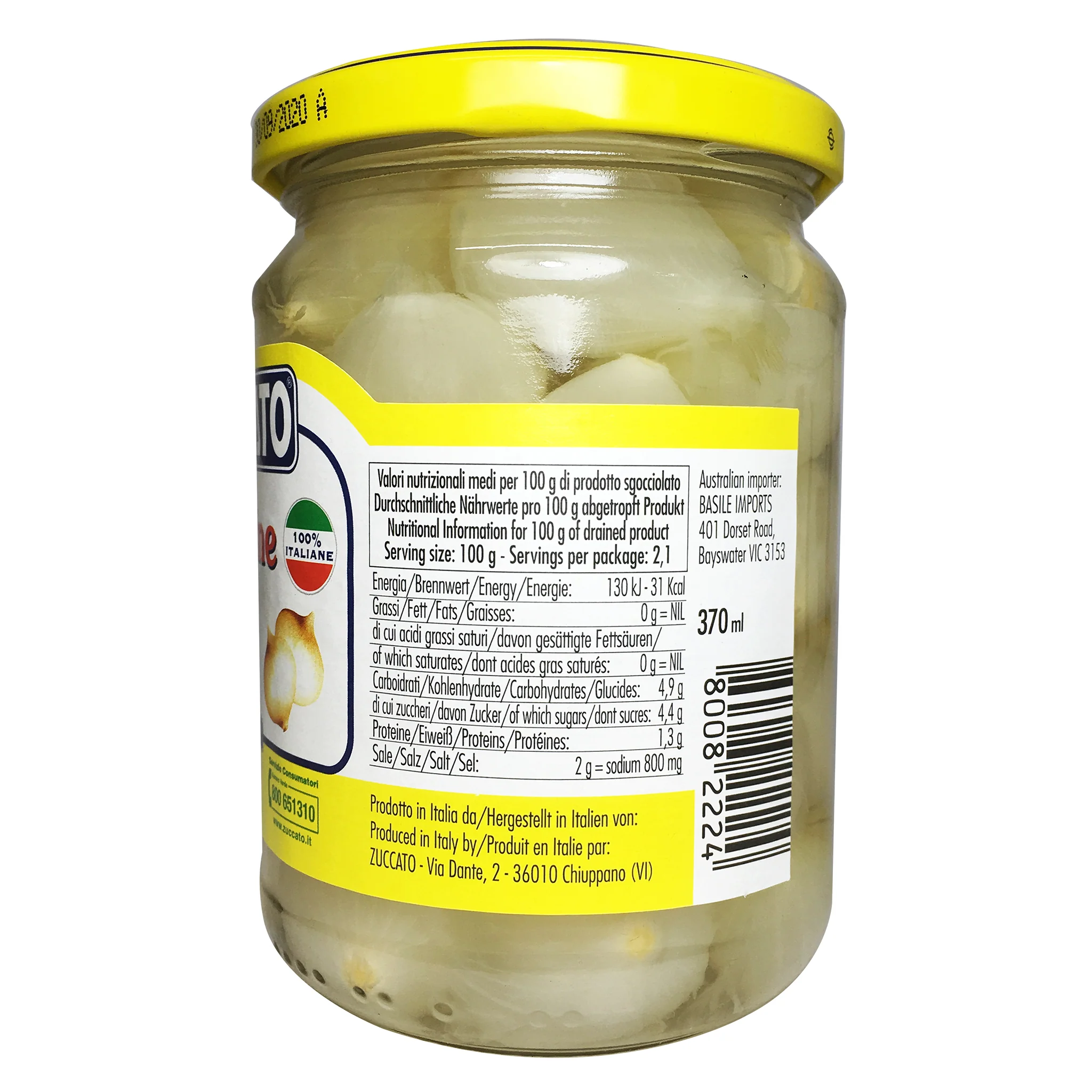 Zuccato Cipolline Pickled Onions 350g - Image 2